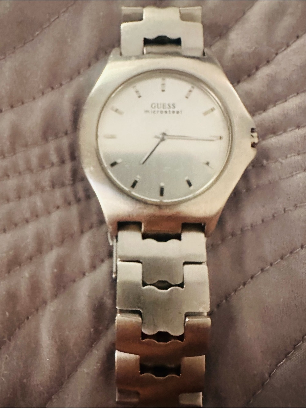 GUESS Silver-Tone Men's Stainless Steel Watch